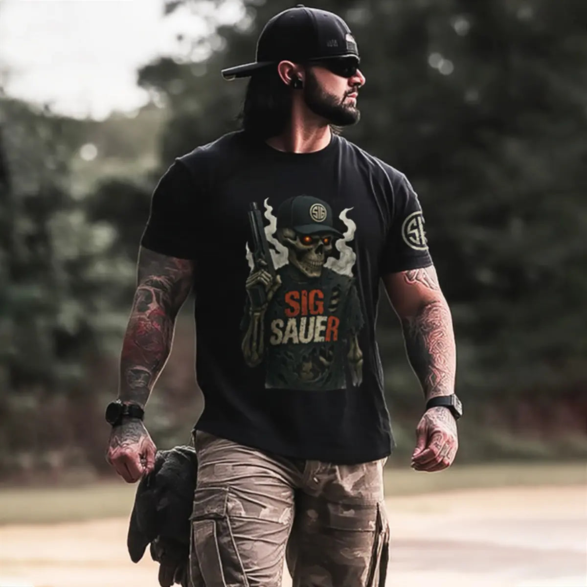 Sig Sauer Skull Printed Men's T-shirt