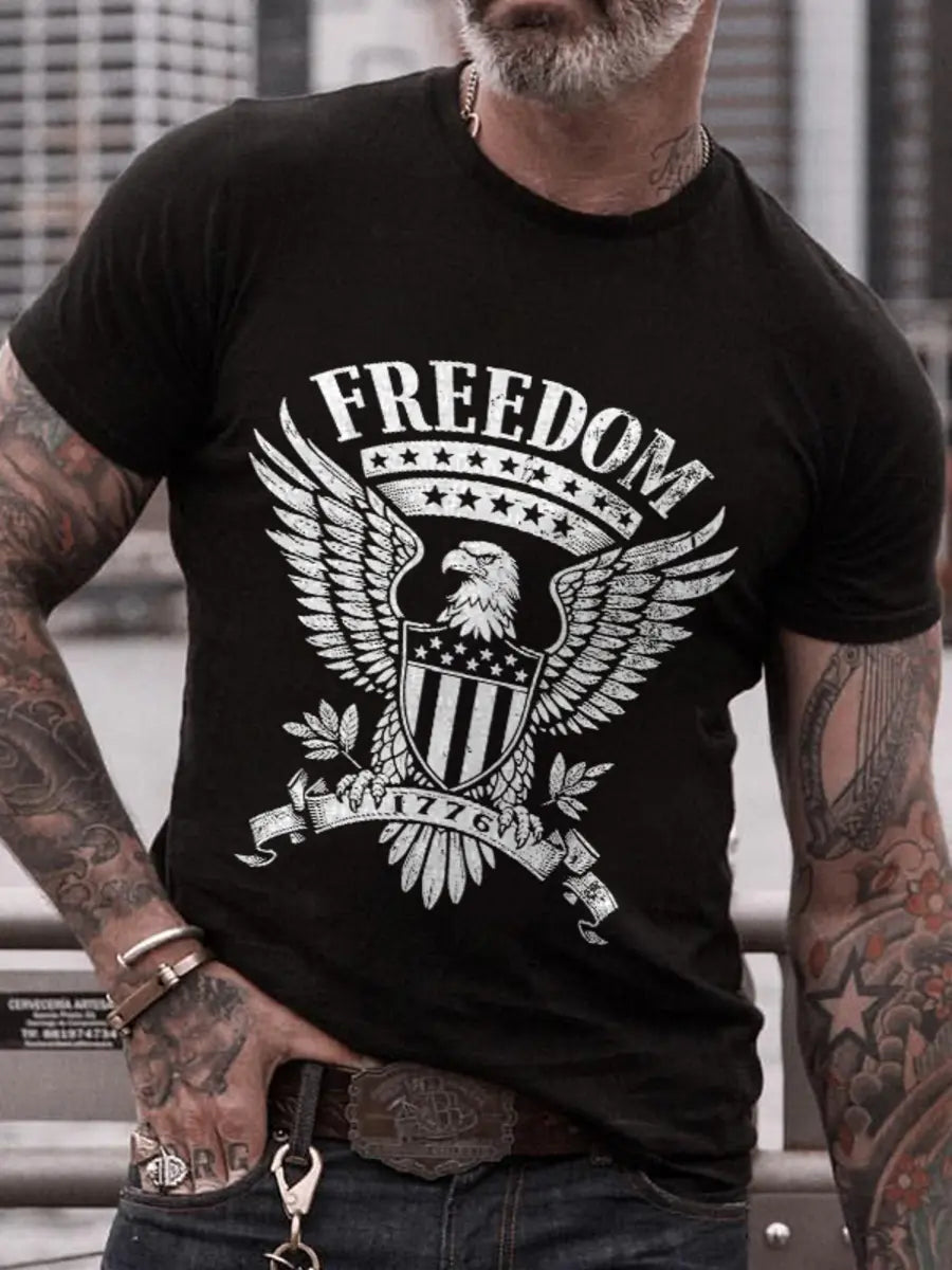 Freedom Eagle Printed Men's T-Shirt