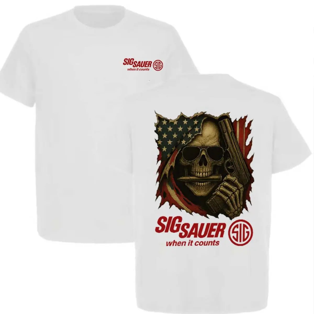 Sig Sauer When It Counts Printed Men's T-Shirt