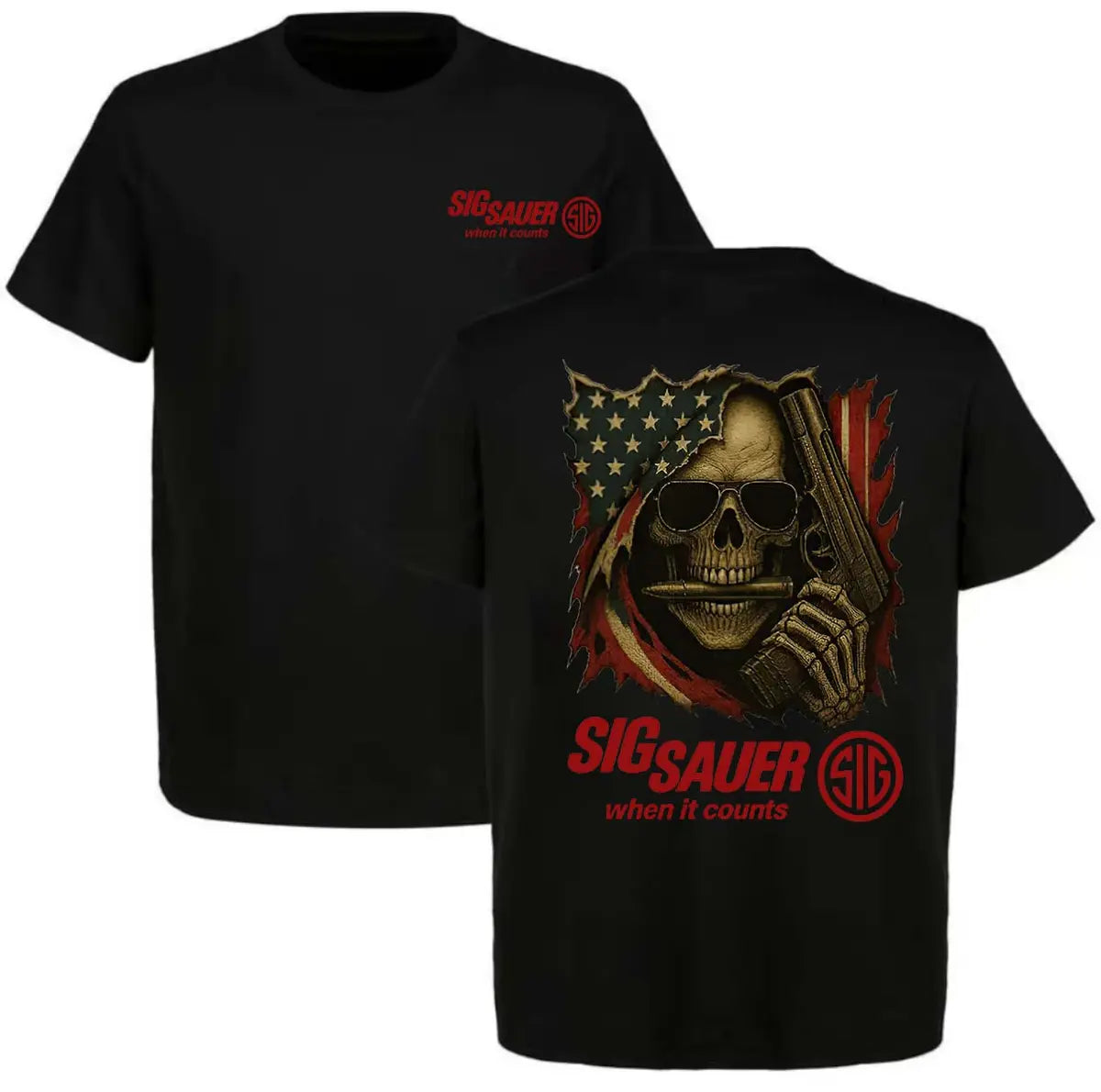 Sig Sauer When It Counts Printed Men's T-Shirt