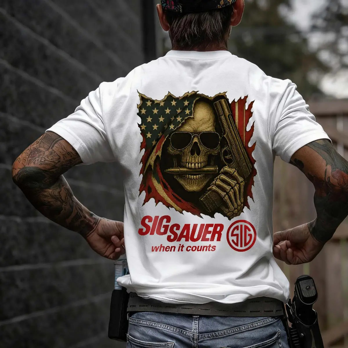 Sig Sauer When It Counts Printed Men's T-Shirt