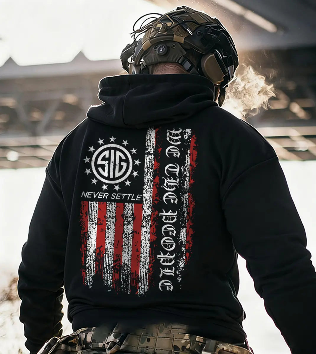 Sig Sauer Never Settle Printed Fleece-lined Unisex Hoodie