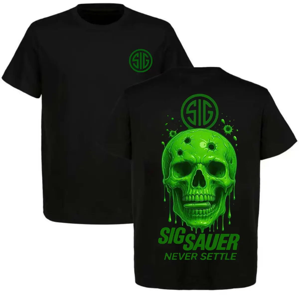 Sig Sauer Never Settle Printed Men's T-shirt