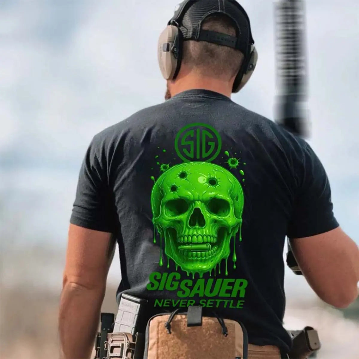 Sig Sauer Never Settle Printed Men's T-shirt