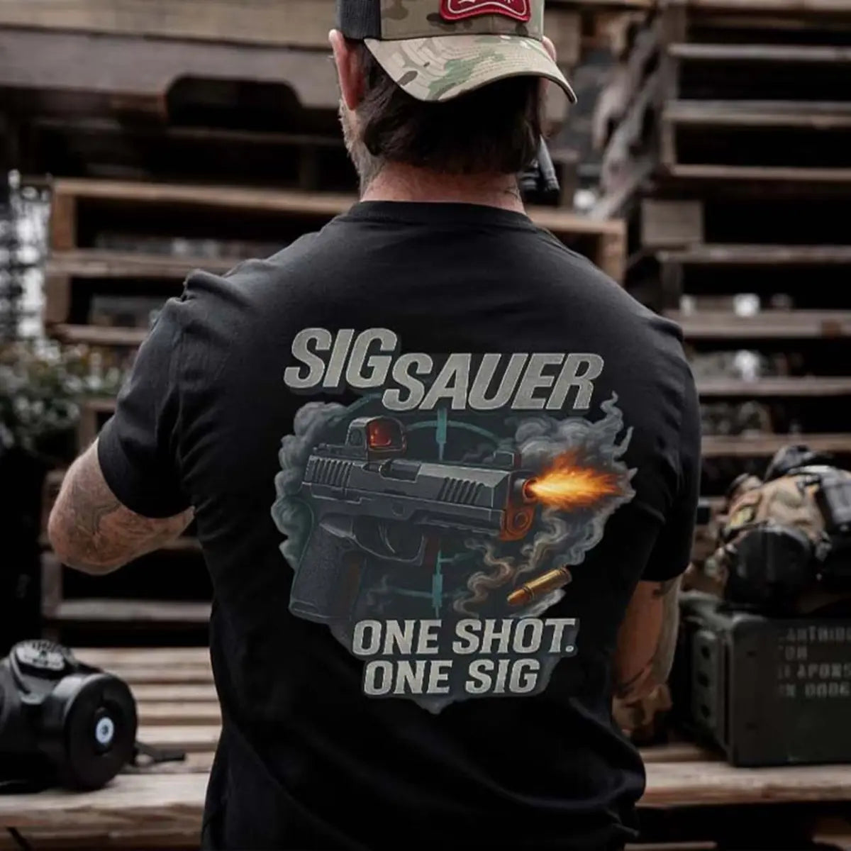 Sig Sauer One Shot One Sig Printed Men's T-shirt
