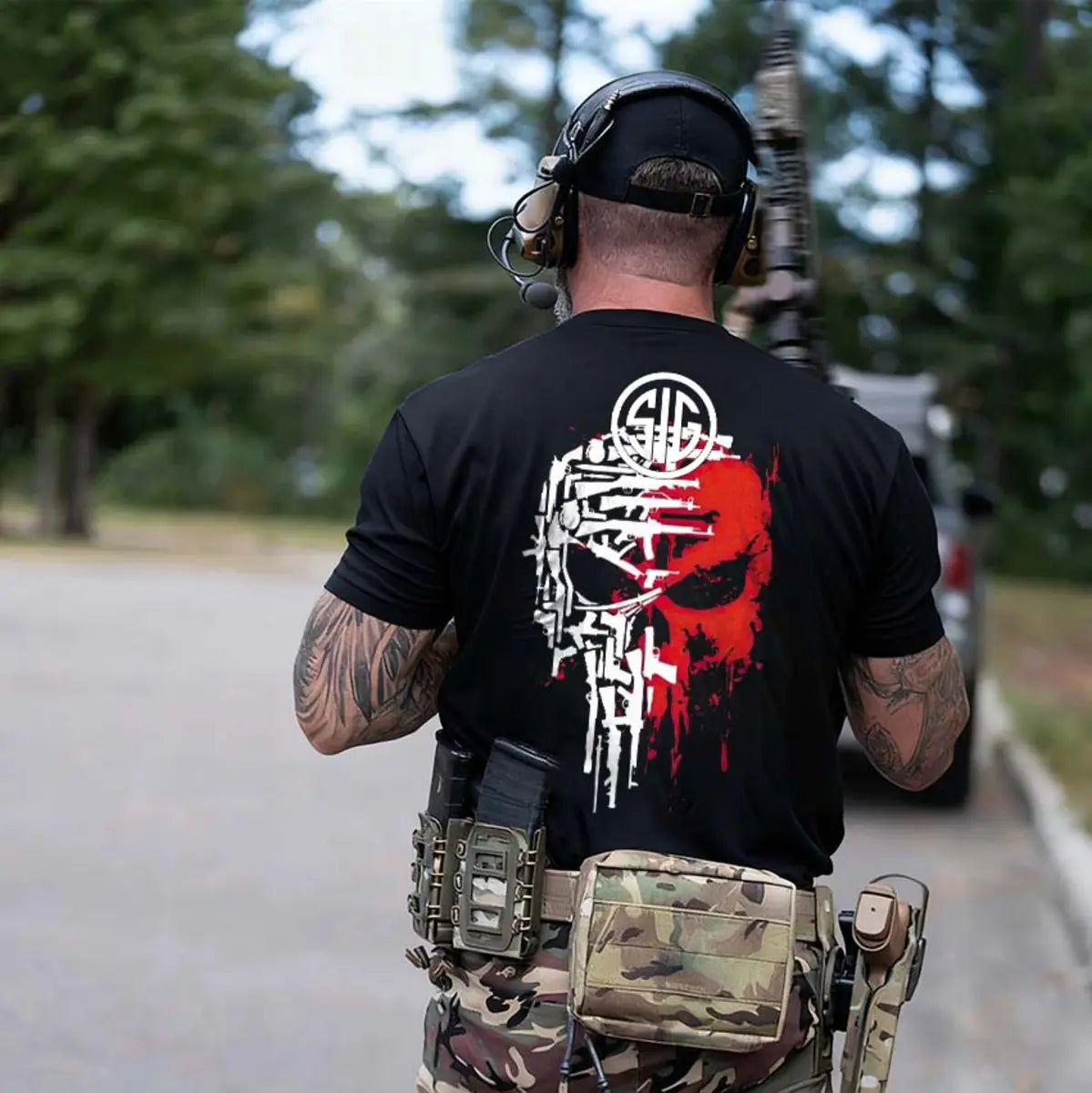 Sig Sauer Skull Printed Men's T-shirt