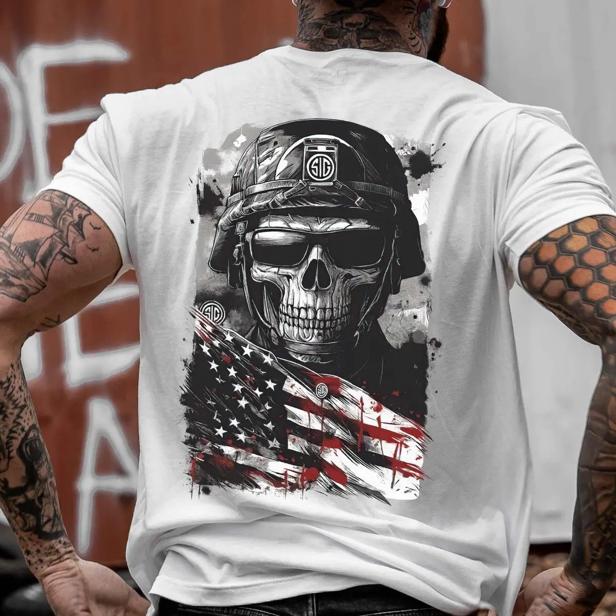 Sig Sauer Skull Printed Men's T-Shirt
