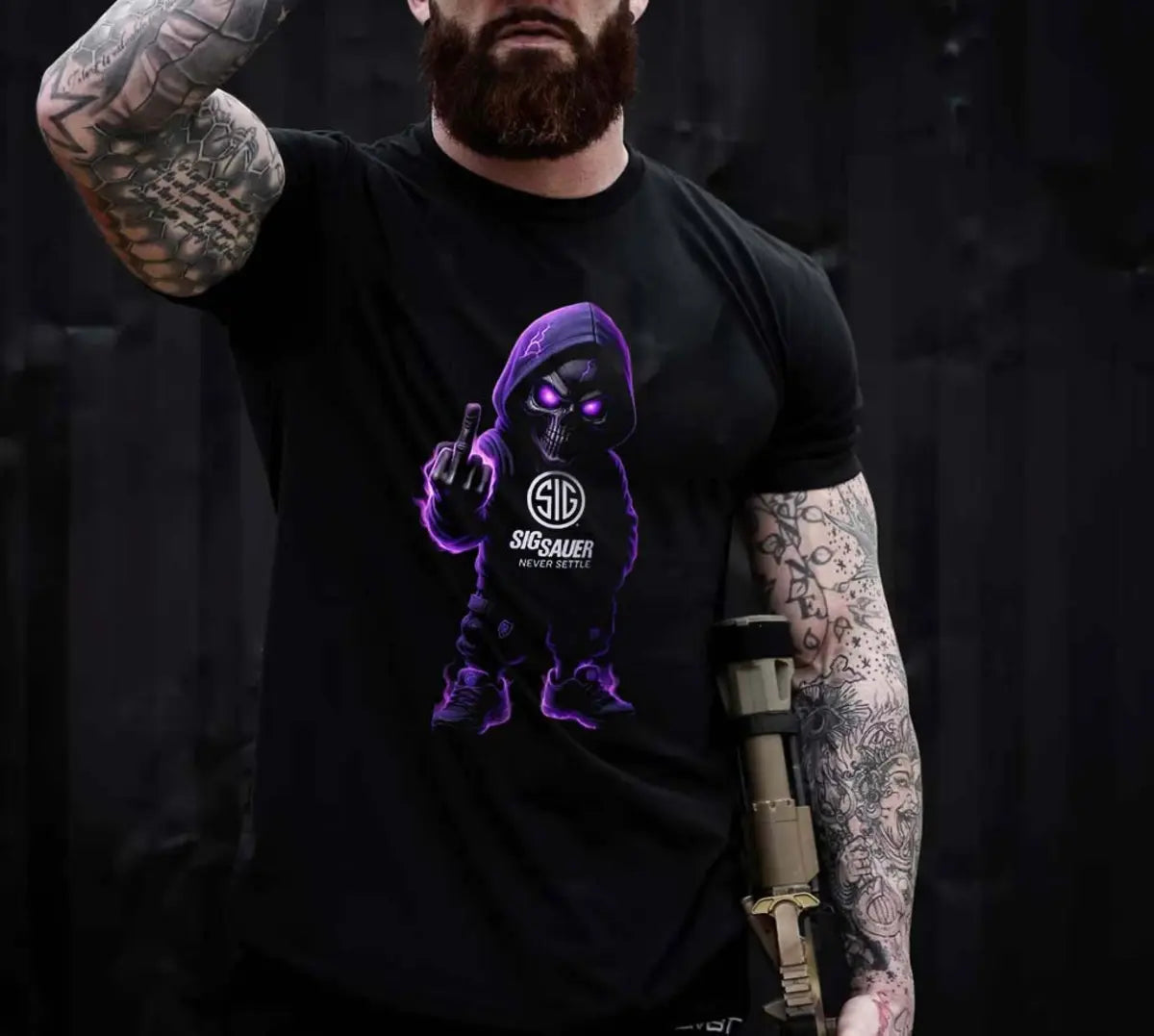Sig Sauer Never Settle Printed Men's T-shirt