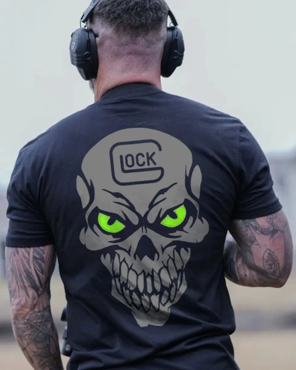 Glock Skull Printed Men's T-shirt Image - 1