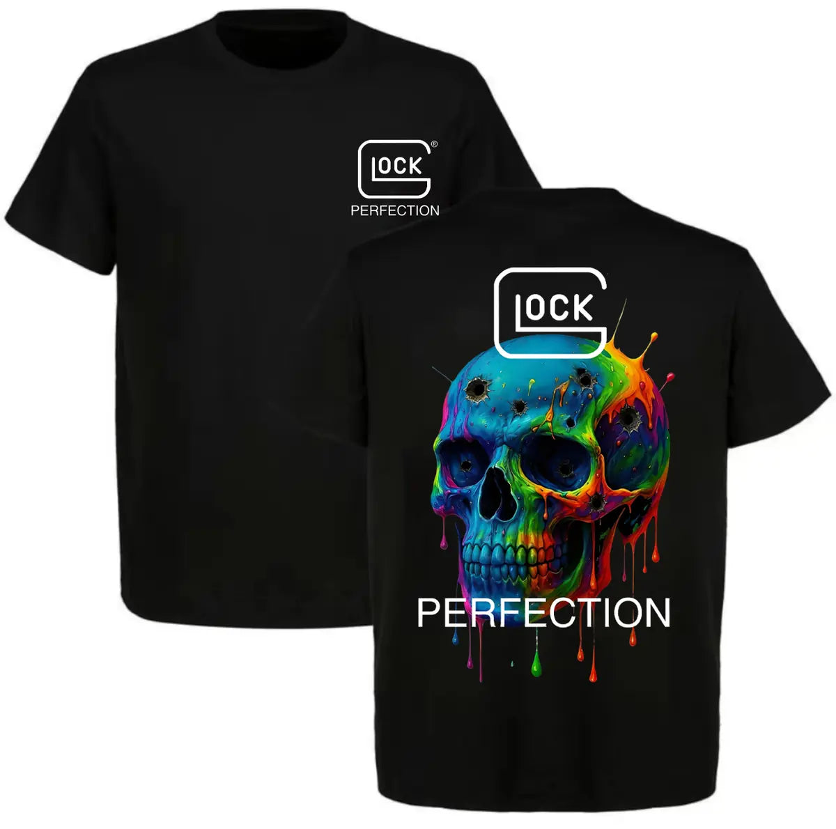 Glock Perfection Skull Printed Men's T-shirt
