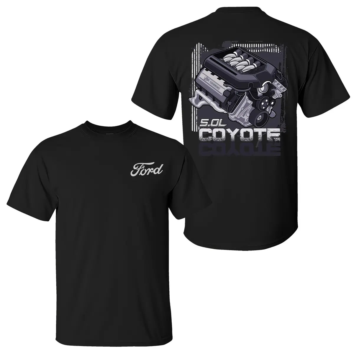 Ford Coyote Engine Printed Men's T-shirt
