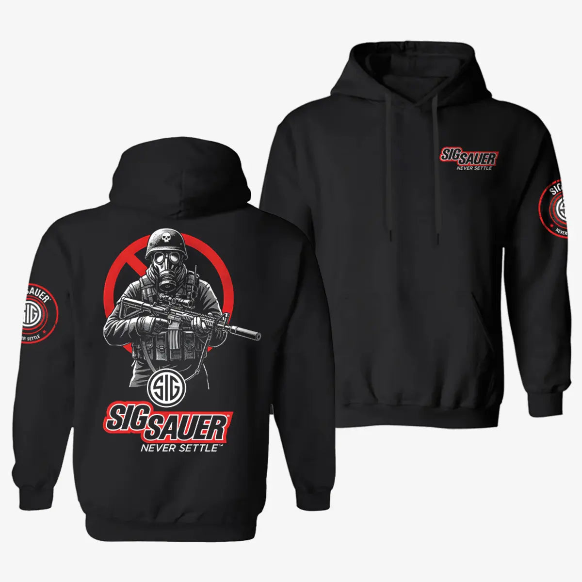 Sig Sauer Never Settle Printed Fleece-lined Unisex Hoodie