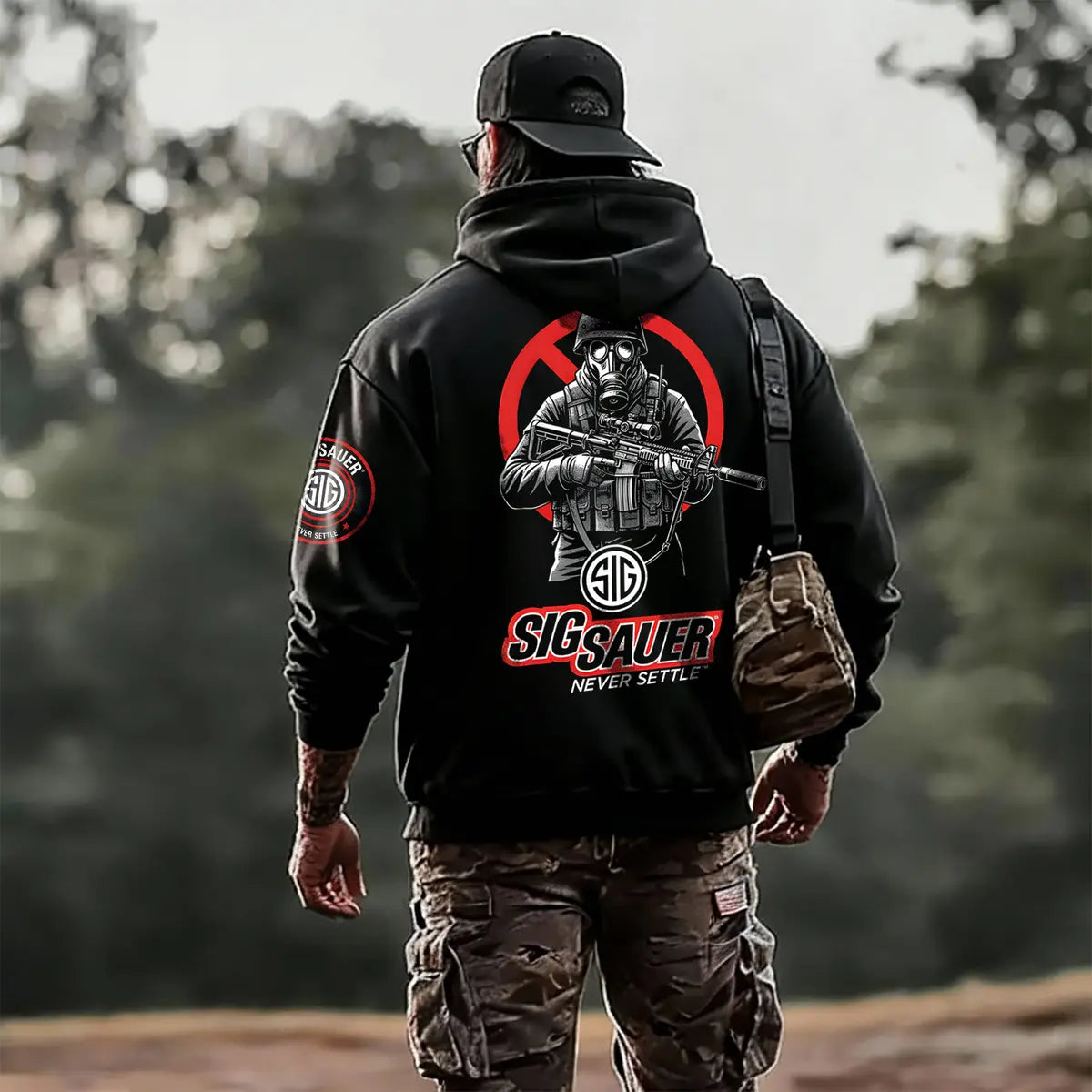 Sig Sauer Never Settle Printed Fleece-lined Unisex Hoodie