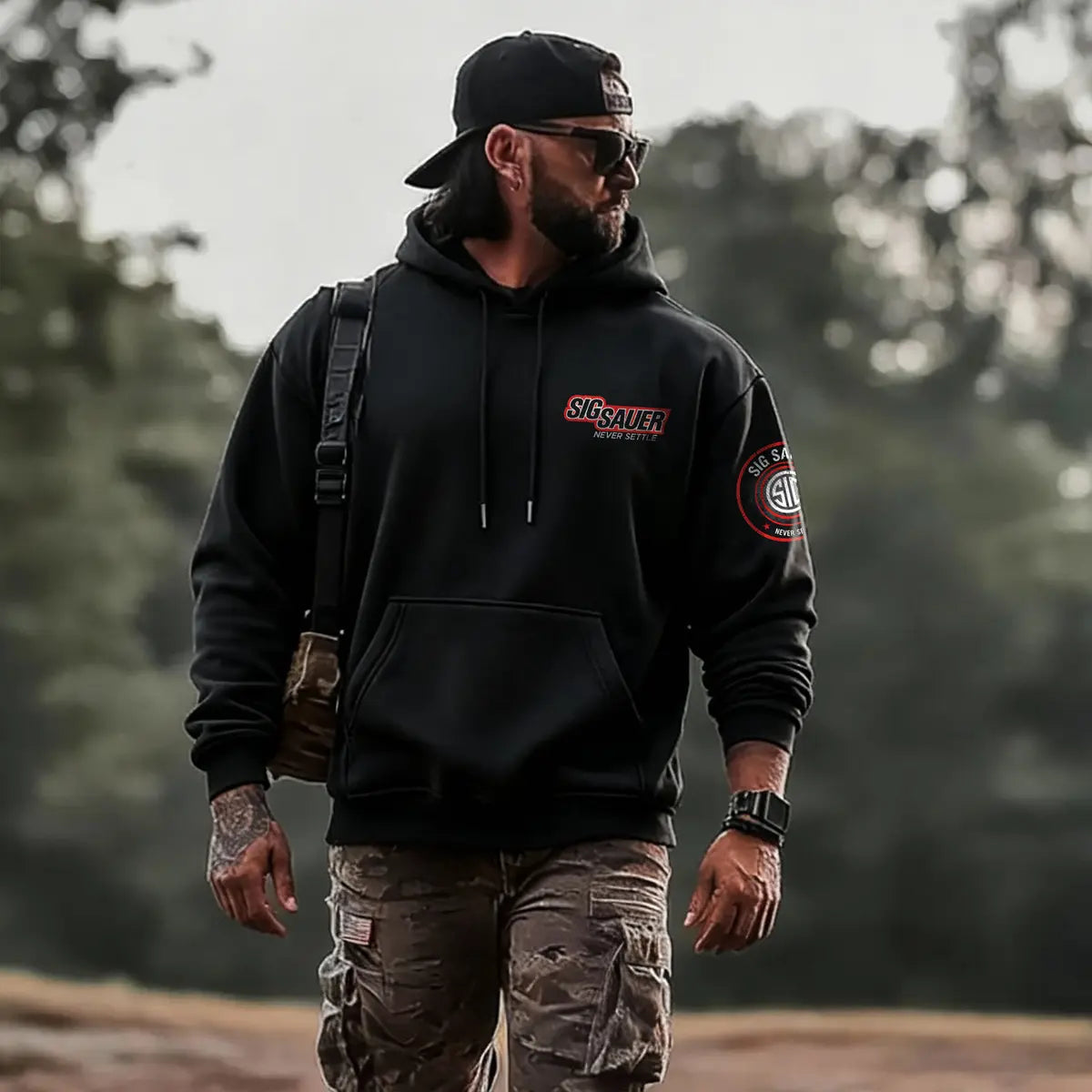 Sig Sauer Never Settle Printed Fleece-lined Unisex Hoodie