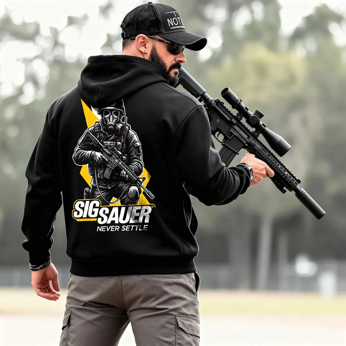 Sig Sauer Never Settle Printed Fleece-lined Unisex Hoodie