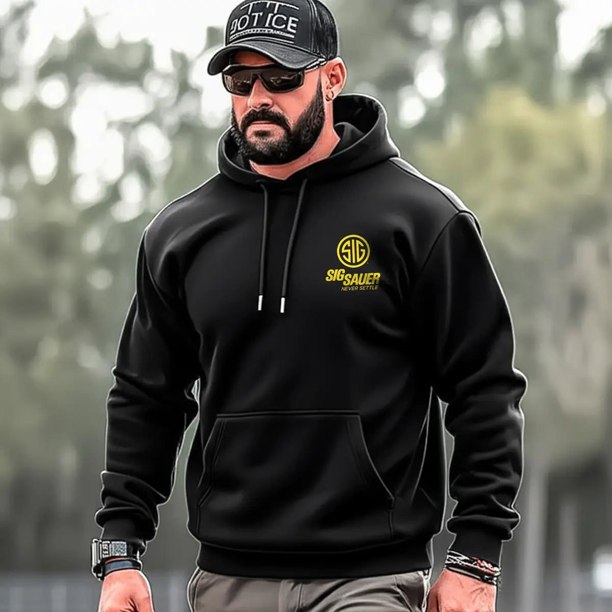 Sig Sauer Never Settle Printed Fleece-lined Unisex Hoodie
