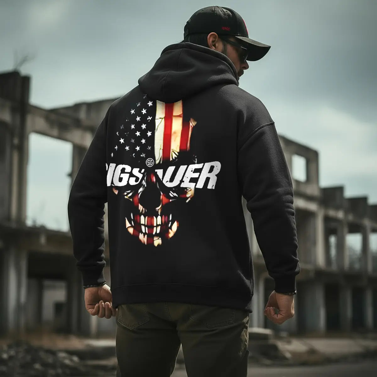 Sig Sauer Skull Printed Fleece-lined Unisex Hoodie