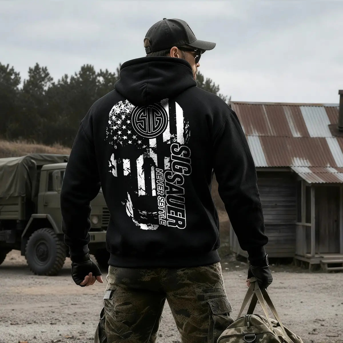 Sig Sauer Never Settle Printed Fleece-lined Unisex Hoodie