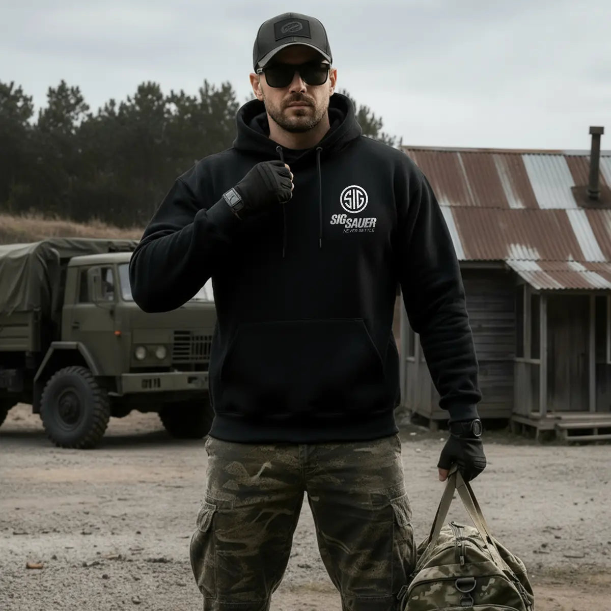 Sig Sauer Never Settle Printed Fleece-lined Unisex Hoodie