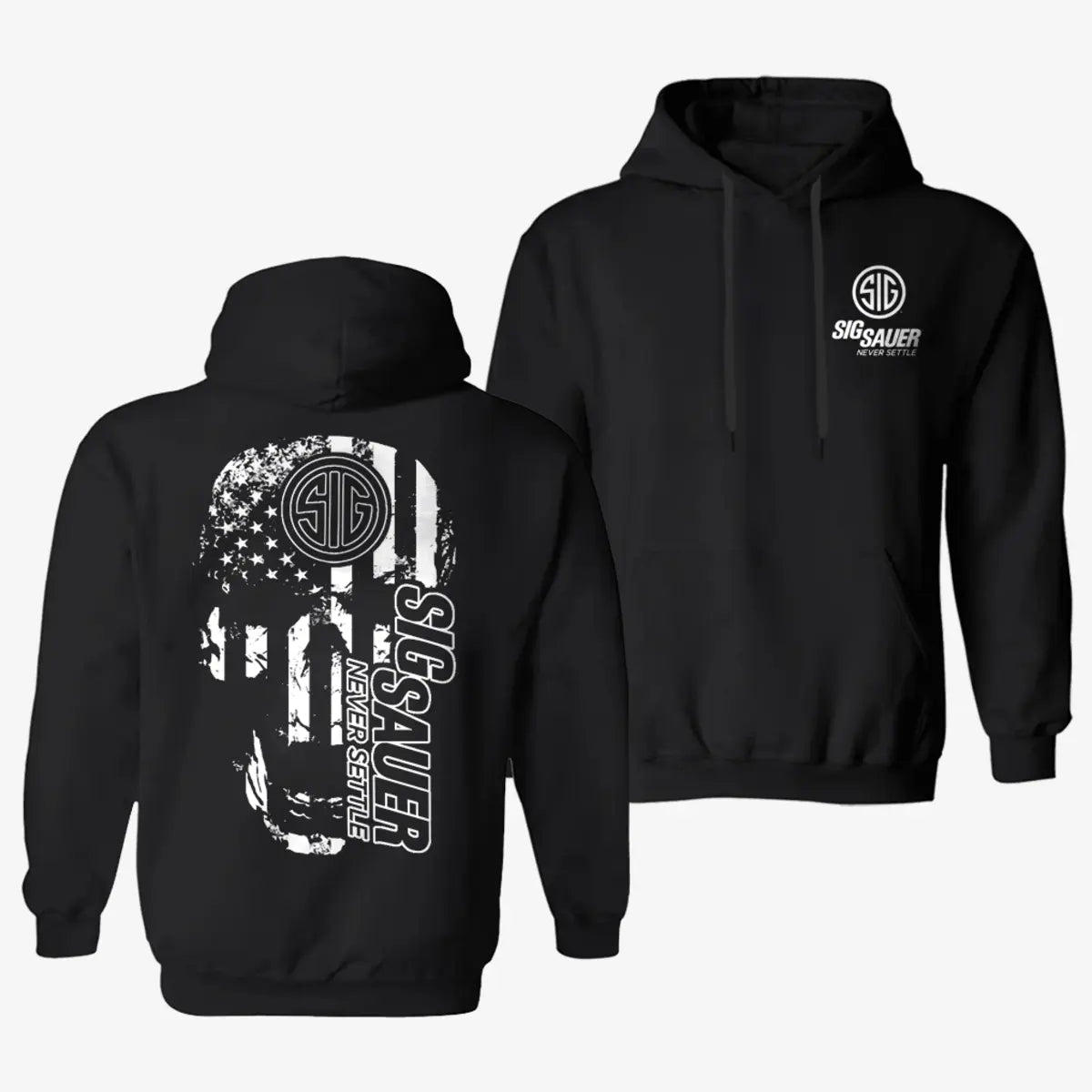 Sig Sauer Never Settle Printed Fleece-lined Unisex Hoodie