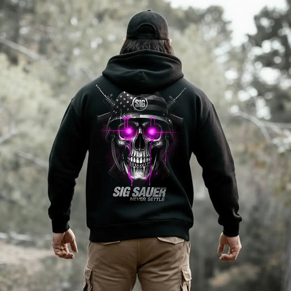 Sig Sauer Never Settle Printed Fleece-lined Unisex Hoodie