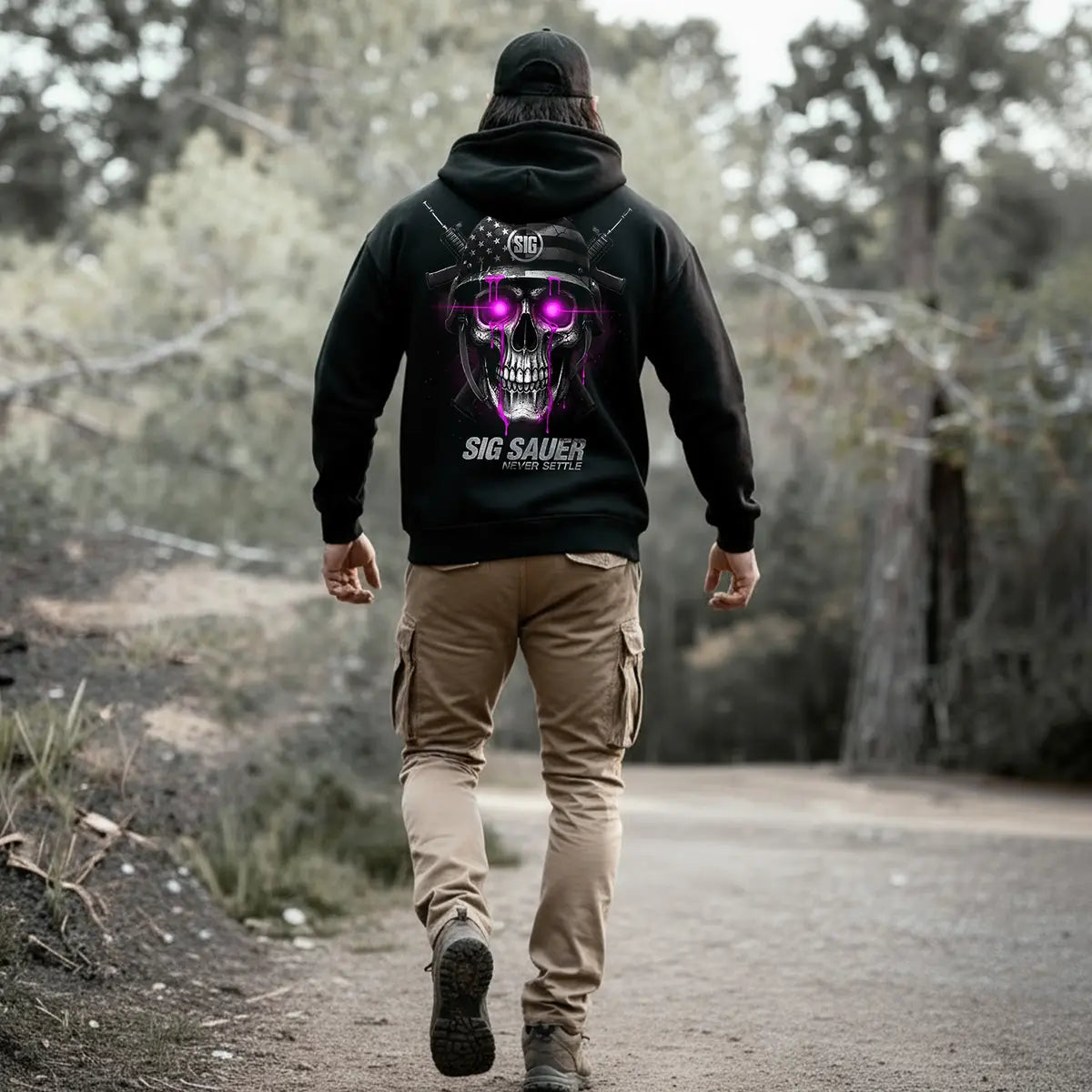 Sig Sauer Never Settle Printed Fleece-lined Unisex Hoodie