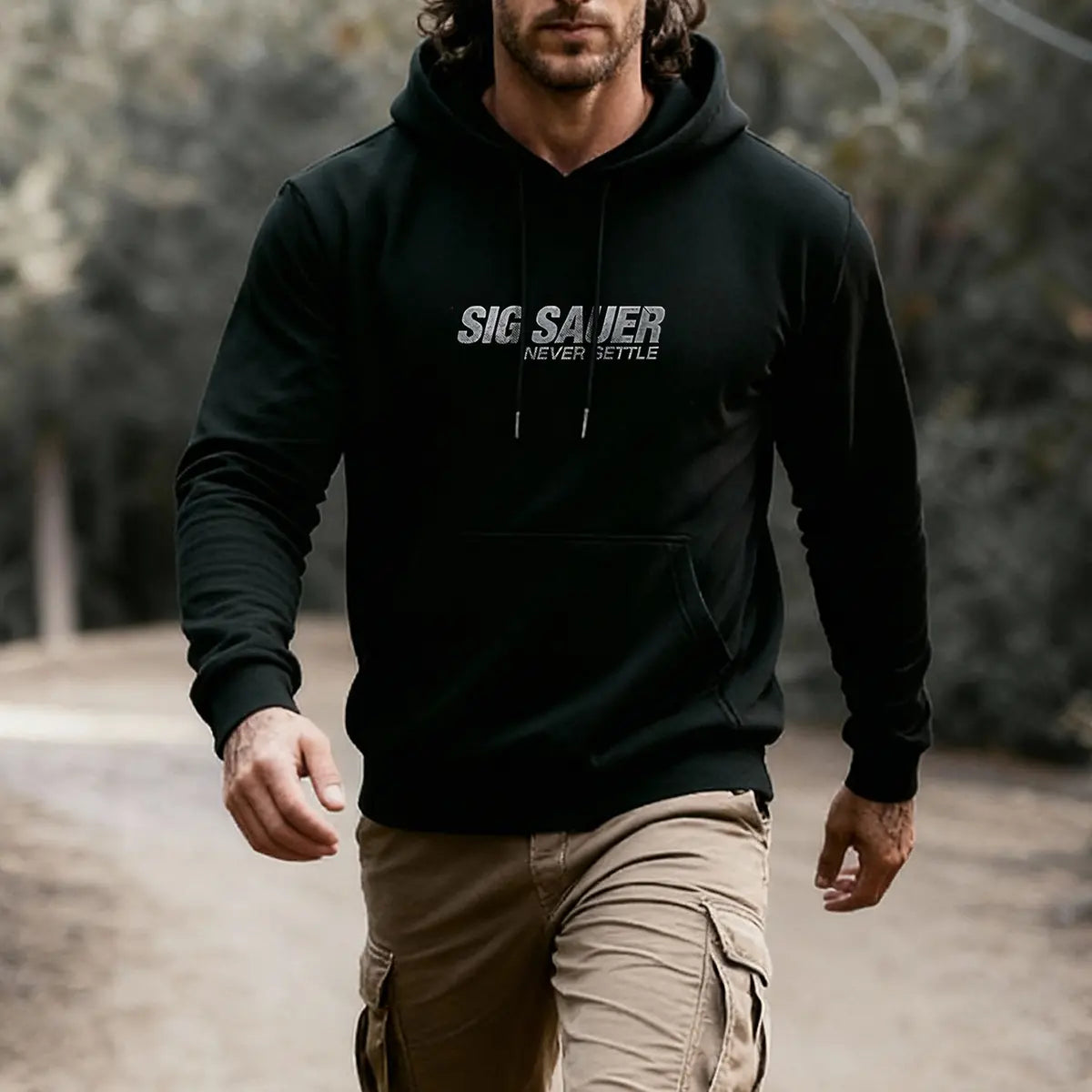 Sig Sauer Never Settle Printed Fleece-lined Unisex Hoodie