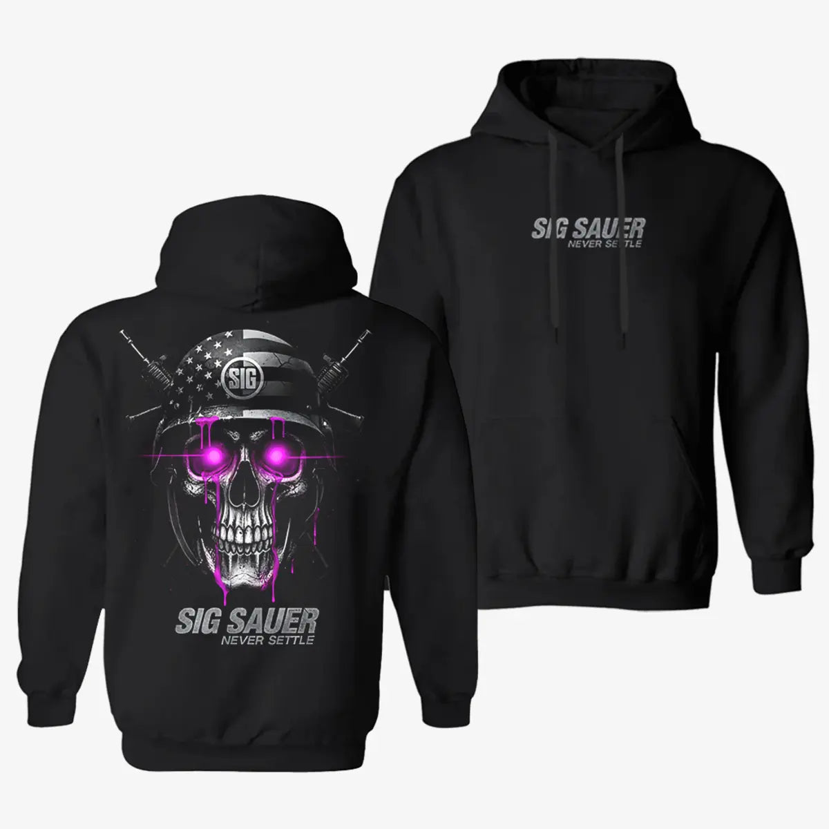Sig Sauer Never Settle Printed Fleece-lined Unisex Hoodie