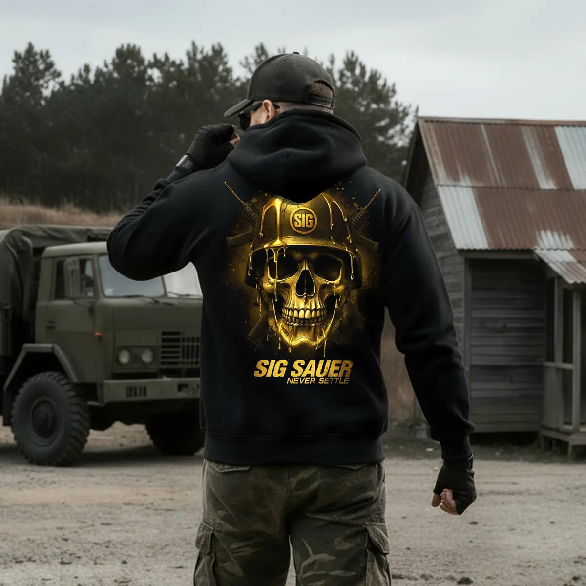 Sig Sauer Never Settle Printed Fleece-lined Unisex Hoodie