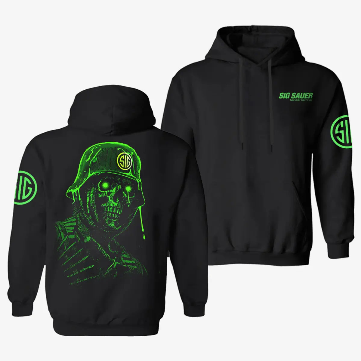 Sig Sauer Skull Printed Fleece-lined Unisex Hoodie