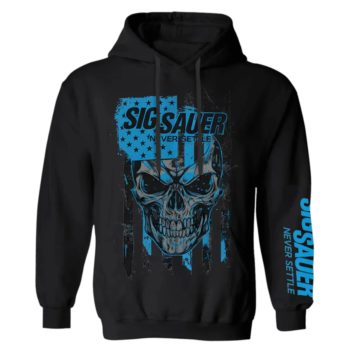 Sig Sauer Never Settle Printed Fleece-lined Unisex Pocketless Hoodie