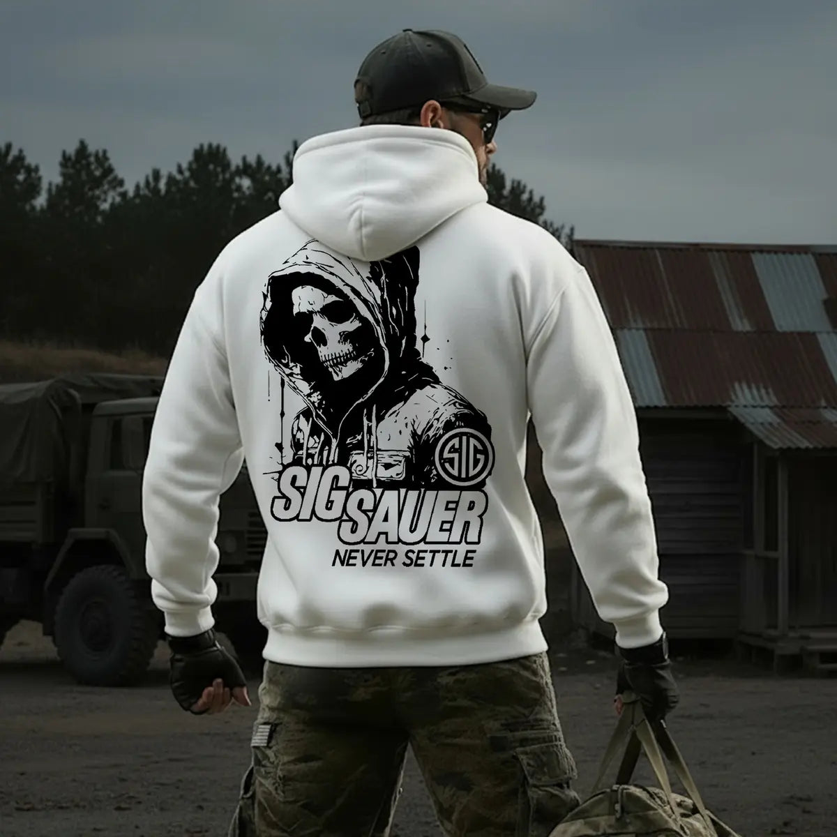 Sig Sauer Never Settle Printed Fleece-lined Unisex Hoodie