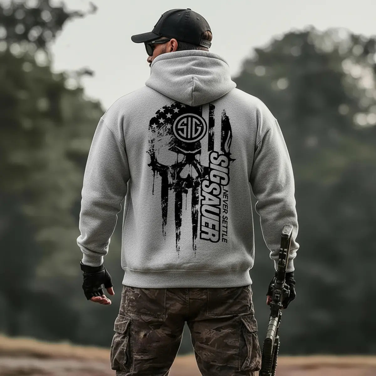 Sig Sauer Never Settle Printed Fleece-lined Unisex Hoodie