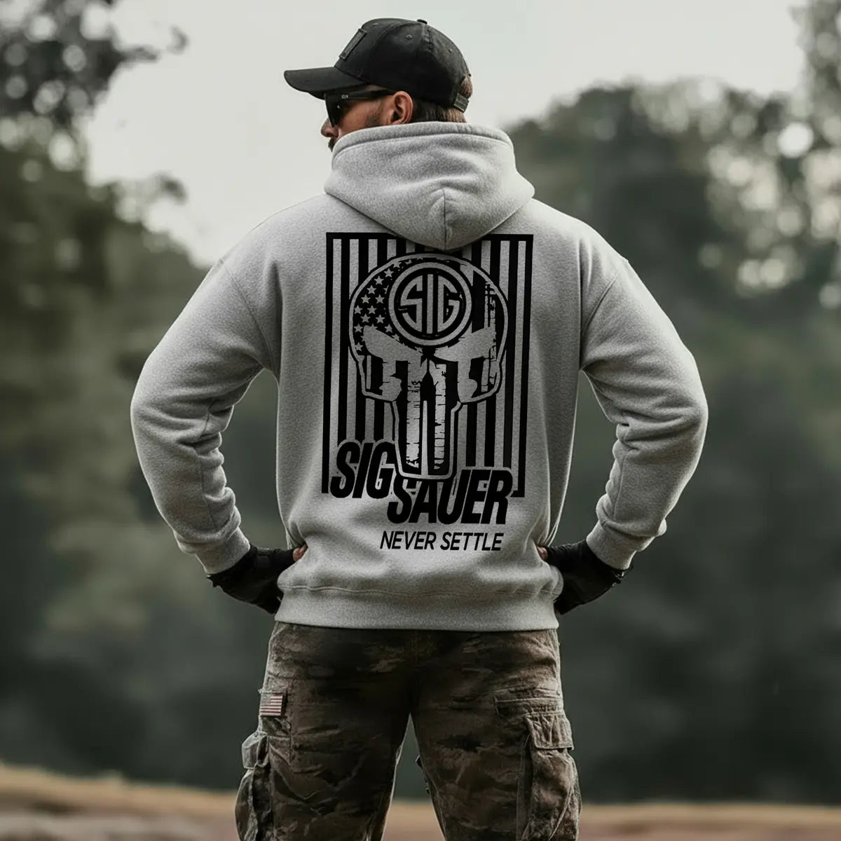 Sig Sauer Never Settle Printed Fleece-lined Unisex Hoodie