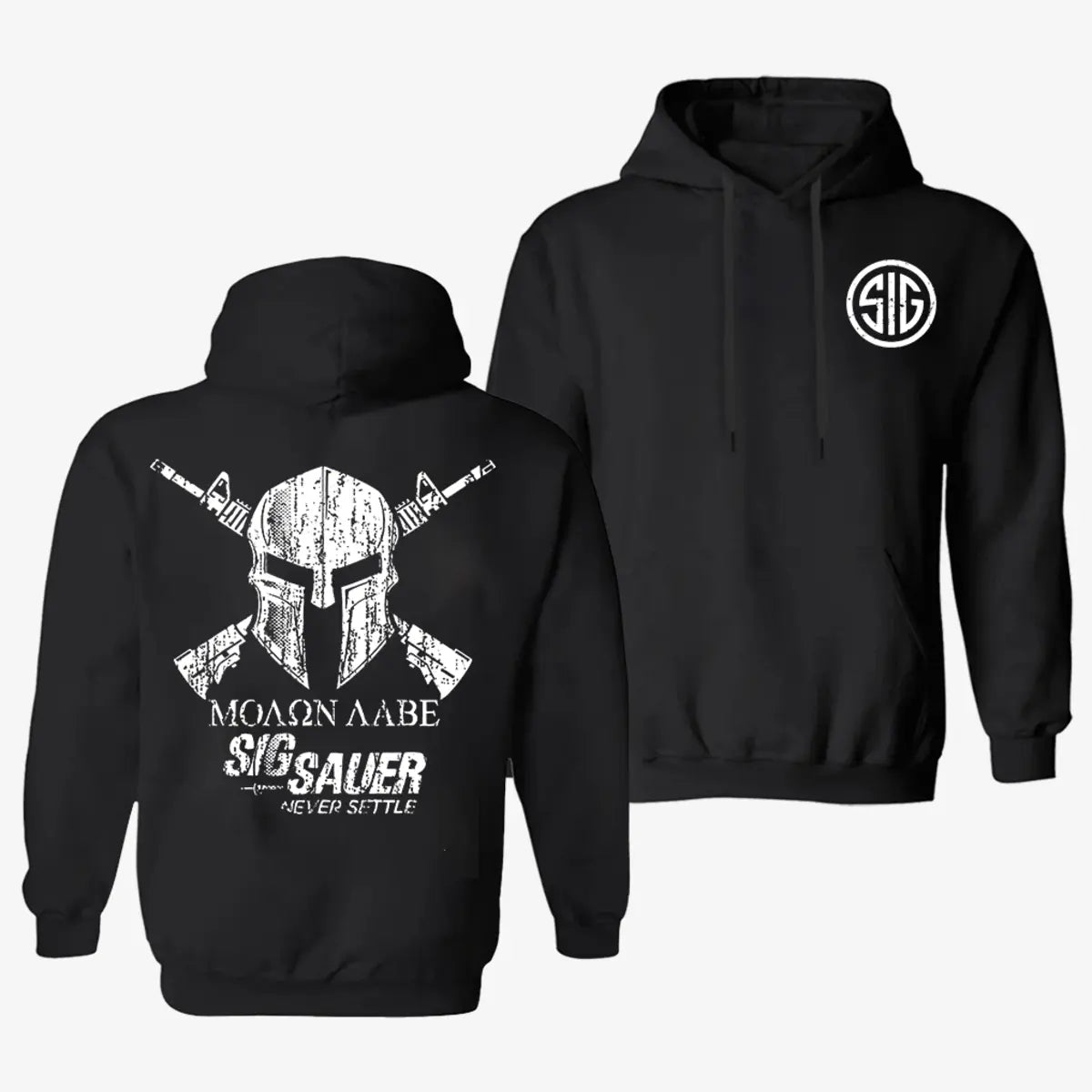Sig Sauer Never Settle Printed Fleece-lined Unisex Hoodie