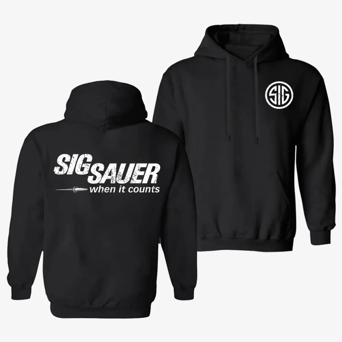 Sig Sauer When It Counts Printed Fleece-lined Unisex Hoodie