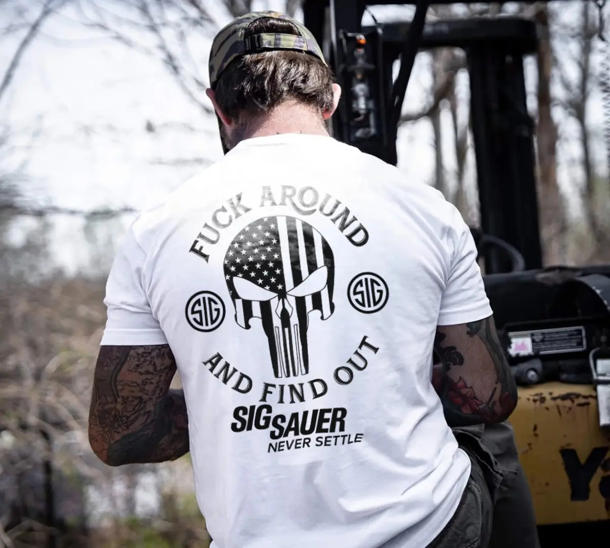 Sig Sauer Never Settle Printed Men's T-Shirt