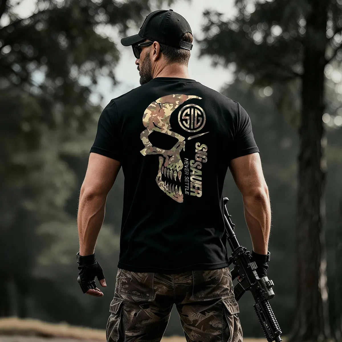 Sig Sauer Never Settle Printed Men's T-shirt