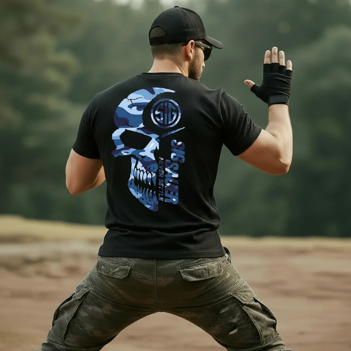 Sig Sauer Never Settle Printed Men's T-shirt