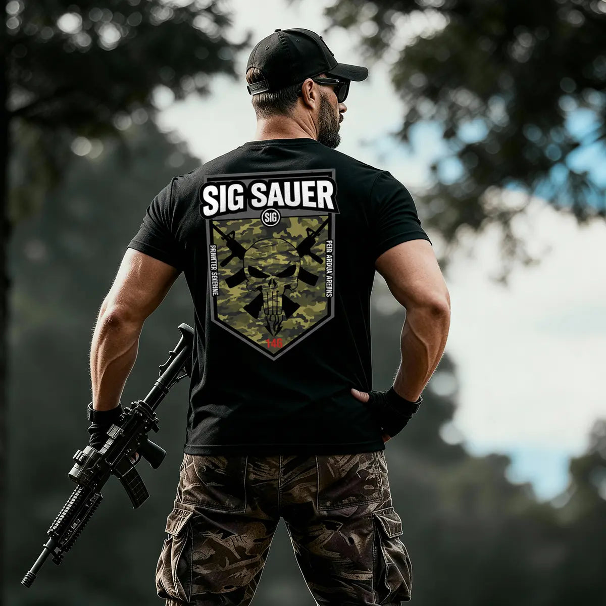Sig Sauer Never Settle Printed Men's T-shirt