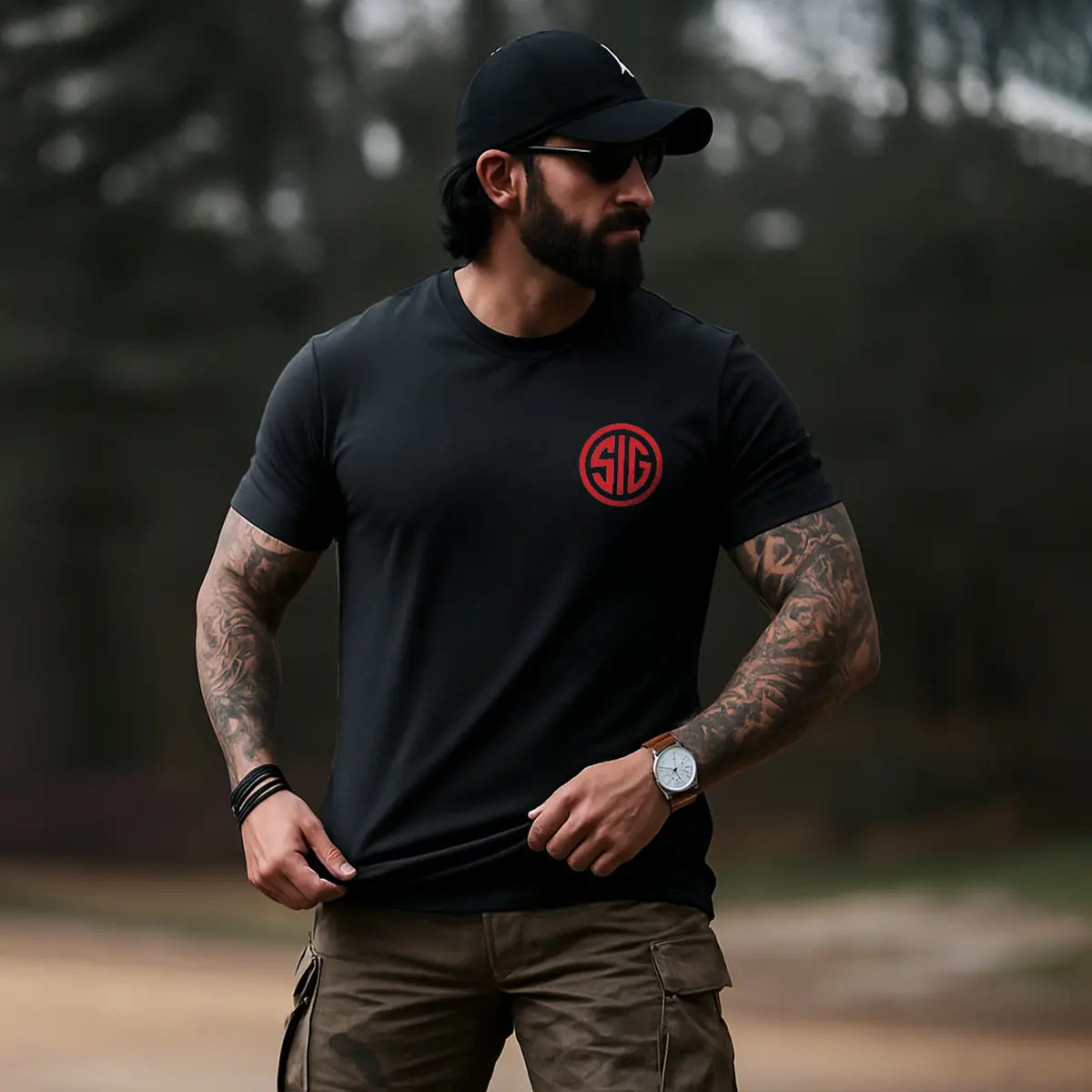 Sig Sauer Never Settle Printed Men's T-shirt