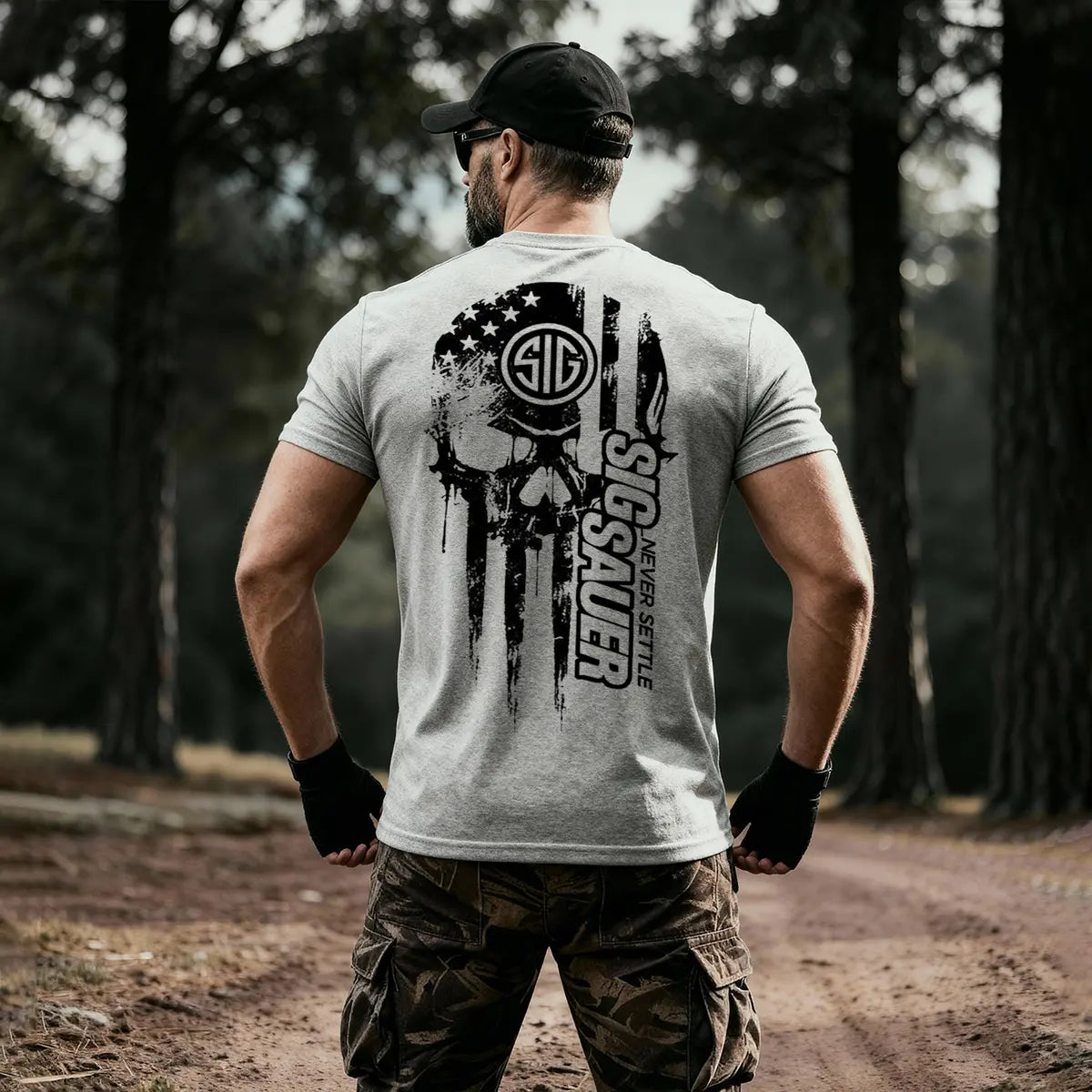 Sig Sauer Never Settle Printed Men's T-shirt