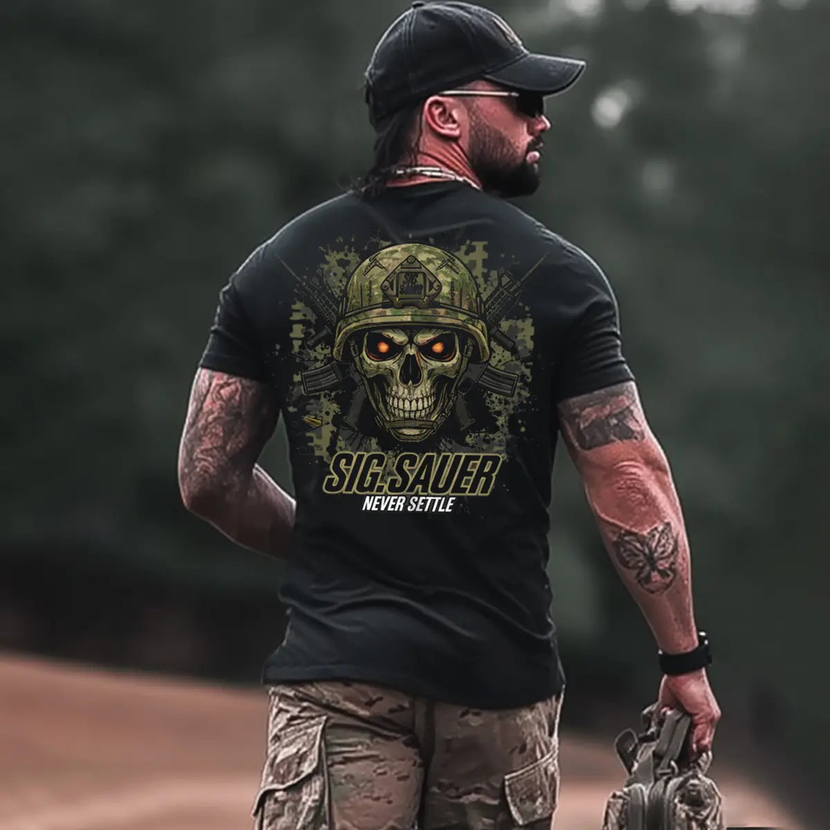 Sig Sauer Never Settle Printed Men's T-shirt