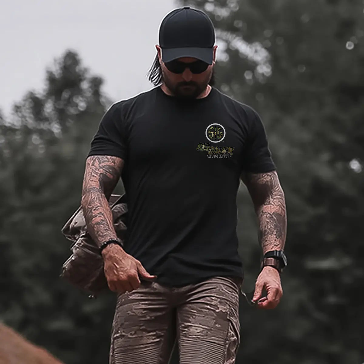Sig Sauer Never Settle Printed Men's T-shirt
