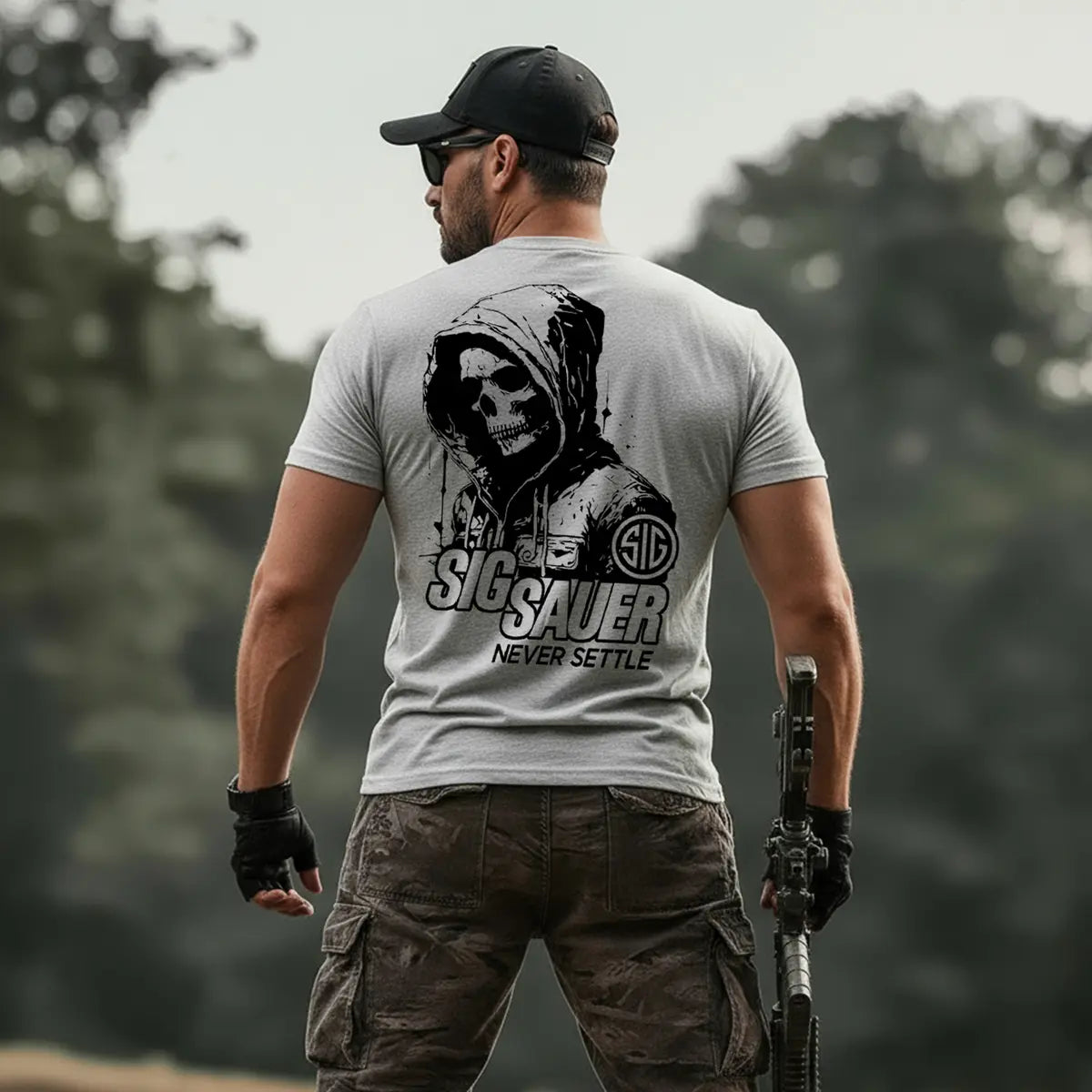 Sig Sauer Never Settle Printed Men's T-shirt