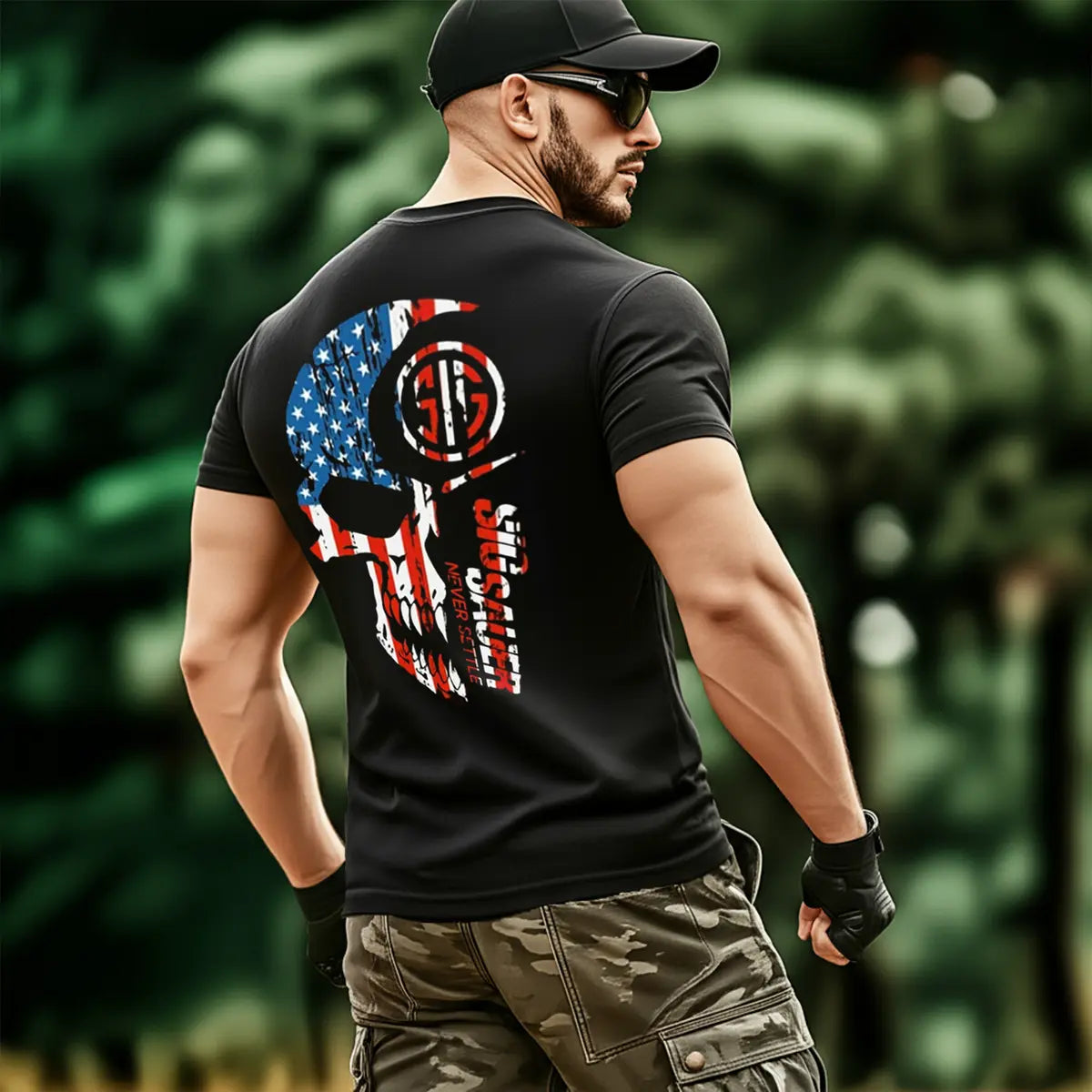 Sig Sauer Never Settle Printed Men's T-shirt