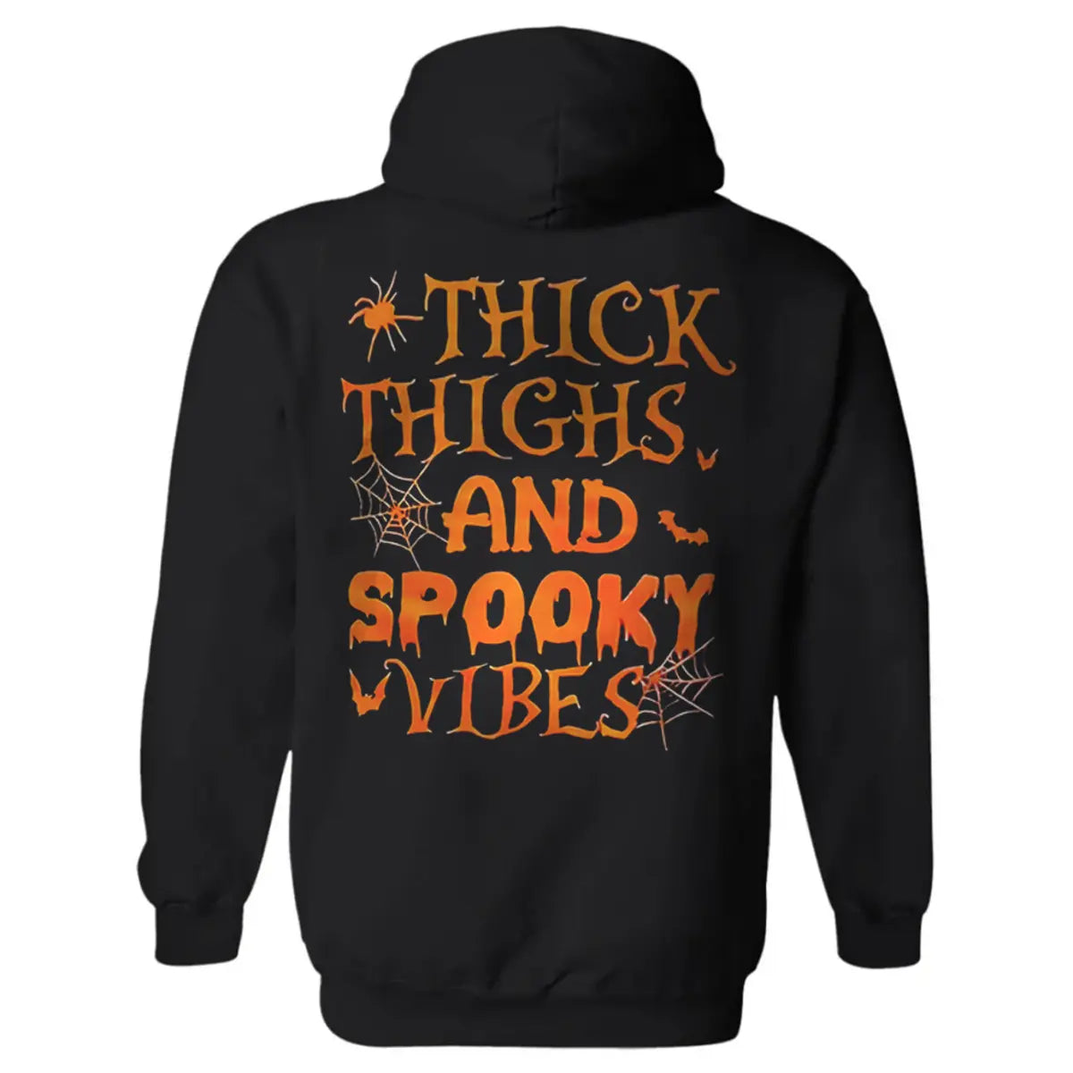 Thick Thighs And Spooky Vibes Printed Fleece-lined Unisex Hoodie