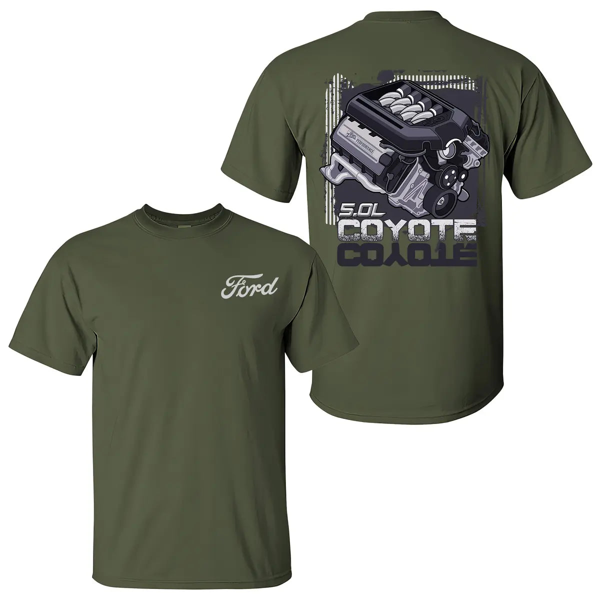 Ford Coyote Engine Printed Men's T-shirt