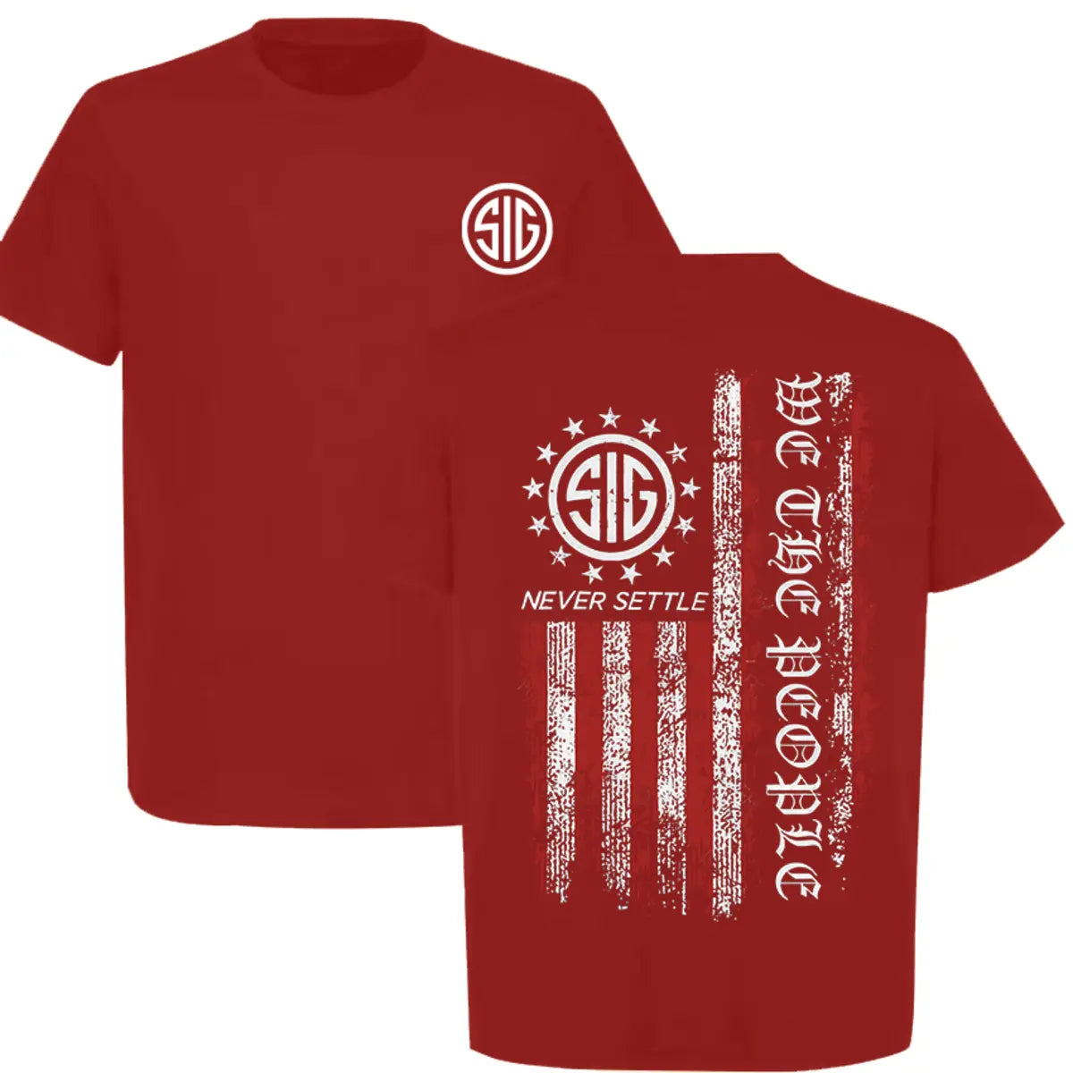Sig Sauer Never Settle Printed Men's T-Shirt Image - 4