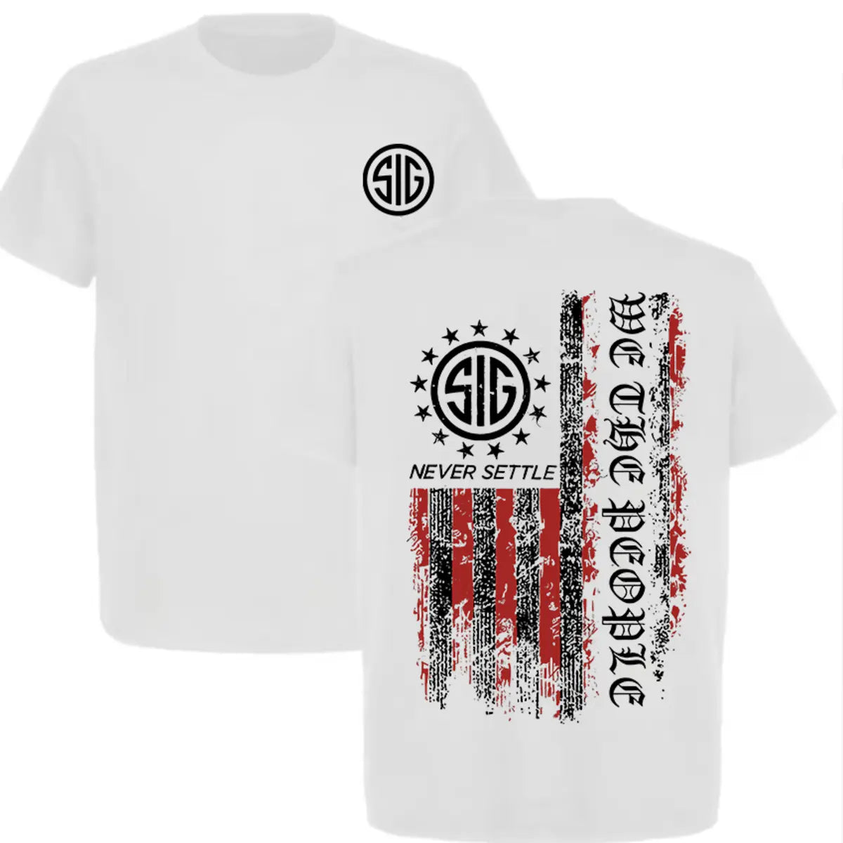 Sig Sauer Never Settle Printed Men's T-Shirt Image - 3
